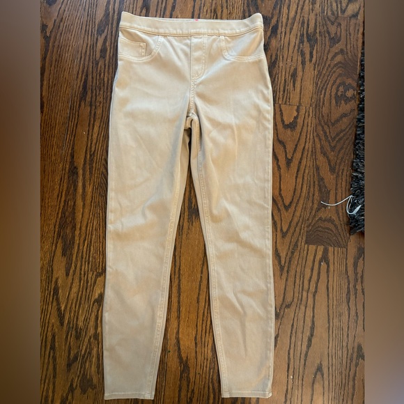 Spanx M Earthy Taupe Soft Knit Stretch Jean-Ish Ankle Skinny Leggings - Picture 2 of 8